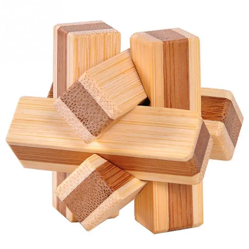 Chinese Puzzle Kongming Wooden Brain Teaser Jigsaw Puzzle Bullet Box LH 