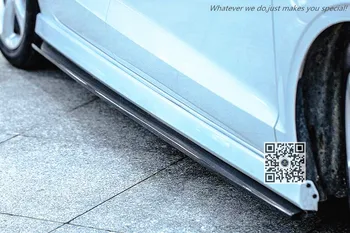 

New Design! 2014 A3 S-line S3 Side Skirts extensions// M Style Carbon Fiber Side SKirts For Audi S3