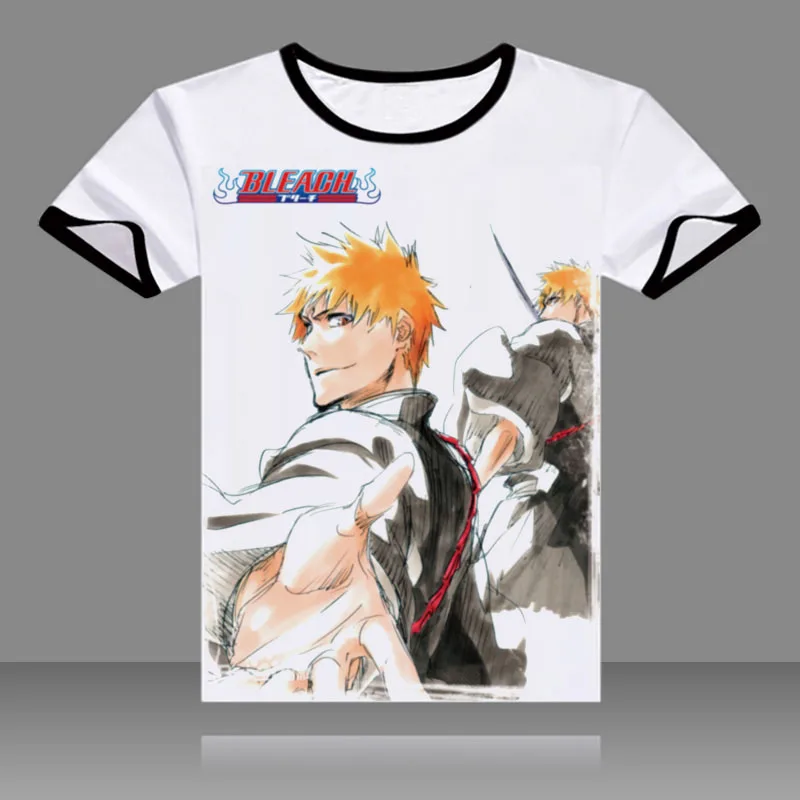 

New Summer Anime T Shirt BLEACH T-shirt Kurosaki ichigo Cosplay Short Sleeve O-Neck Tees