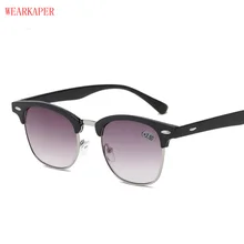 WEARKAPER, очки для чтения, металлические, половина рамки для чтения, Ретро стиль, круглая оправа, для мужчин и женщин, очки, включают солнцезащитные очки, очки для чтения, солнцезащитные очки