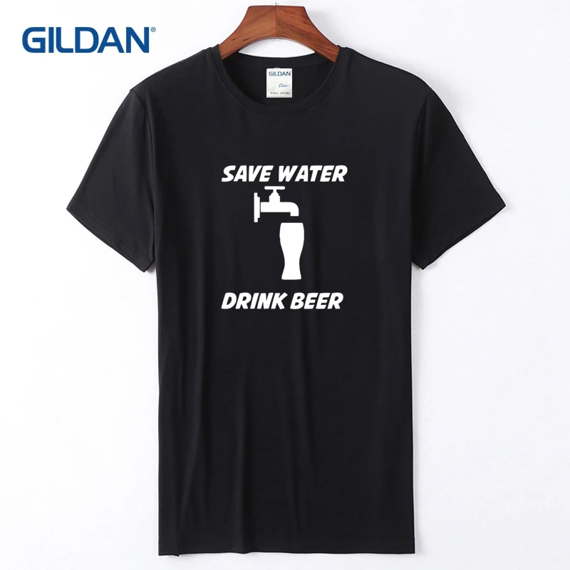 T Shirt For Gents 2018 Save Water Drink Beer M And S Mens Tee Shirt Summer Men's Collared T 