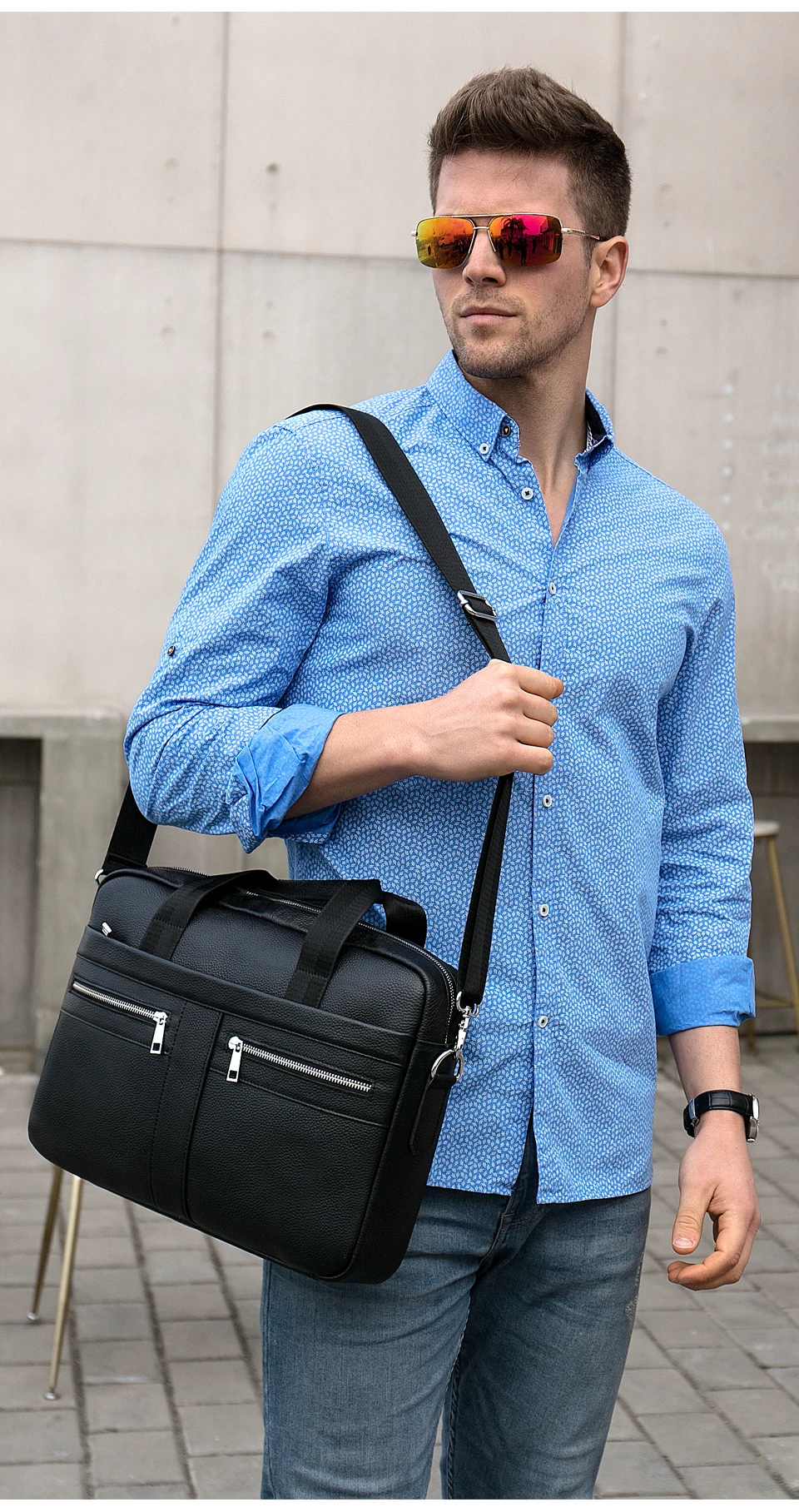 Мужская сумка из натуральной кожи, мужской портфель, мужские сумки для ноутбука, натуральная кожа, мужские сумки-мессенджеры, мужской