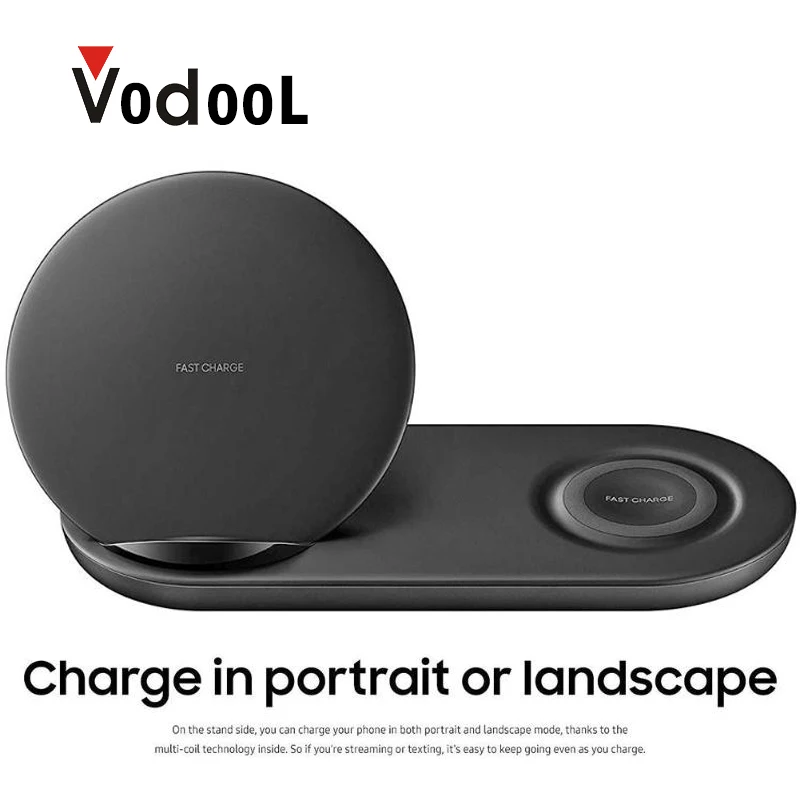 

VODOOL for Sasmung Galaxy Gear S3 Gear Watch Fast Charging Wireless Charger for Galaxy Note 9 8 S9 S8 Phone Charger Holder
