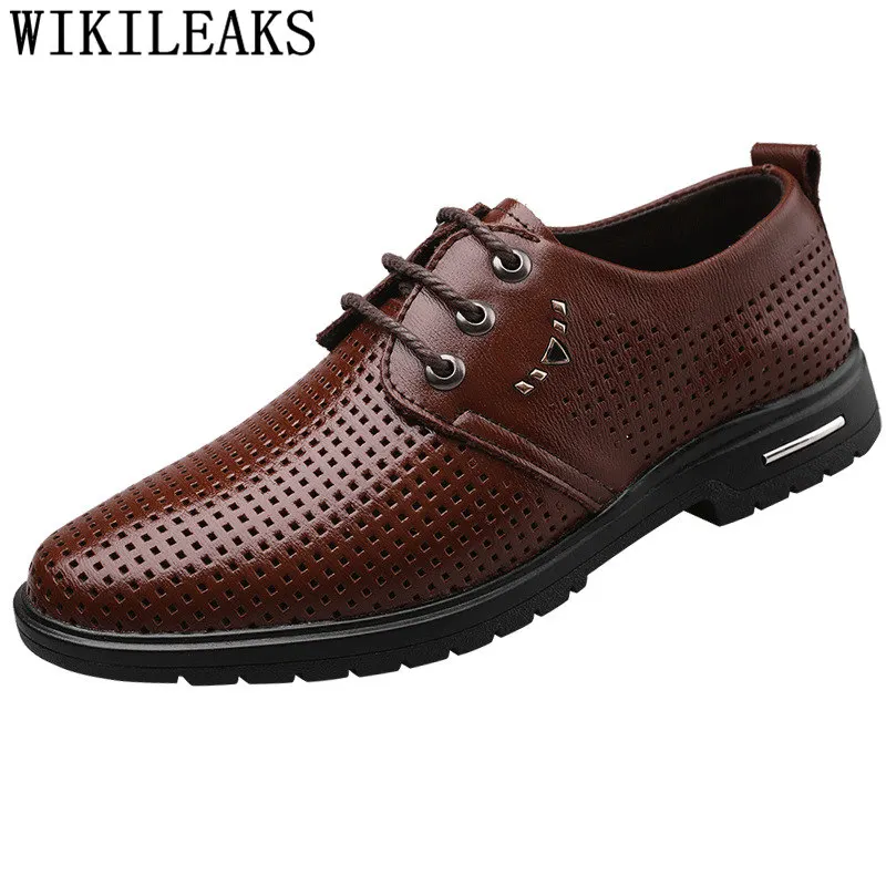 Мужская официальная обувь; Мужские модельные ботинки из натуральной кожи; офисная обувь с отверстиями; мужские классические короткие плюшевые ботинки; zapatos de hombre ayakkabi - Цвет: Venting hole