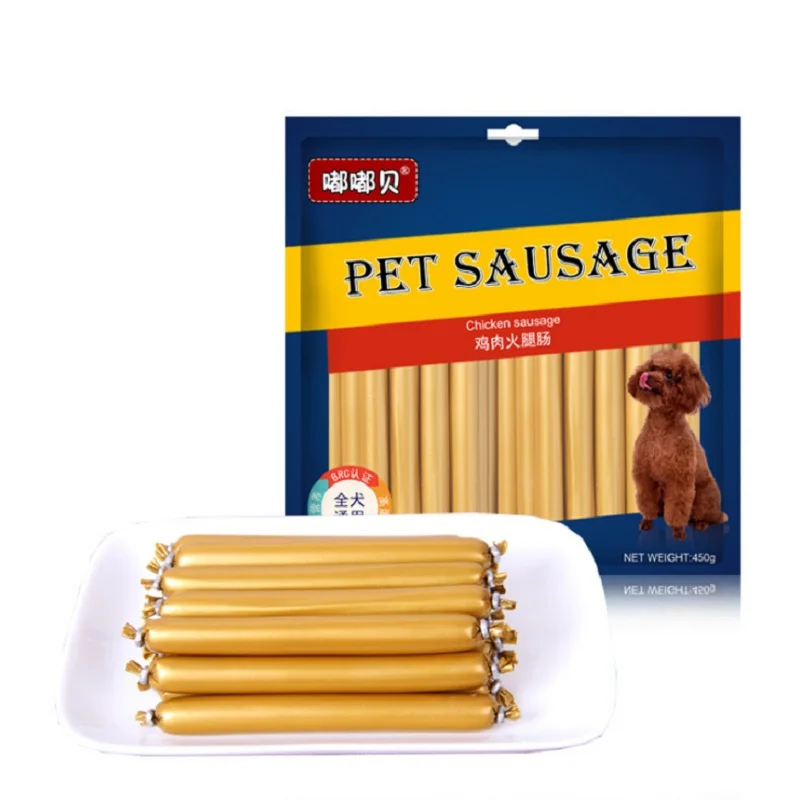 

New Arrival Dog snacks Fresh Chicken Beef Sausage Keep Healthy Delicious small medium large Dog Food Training reward