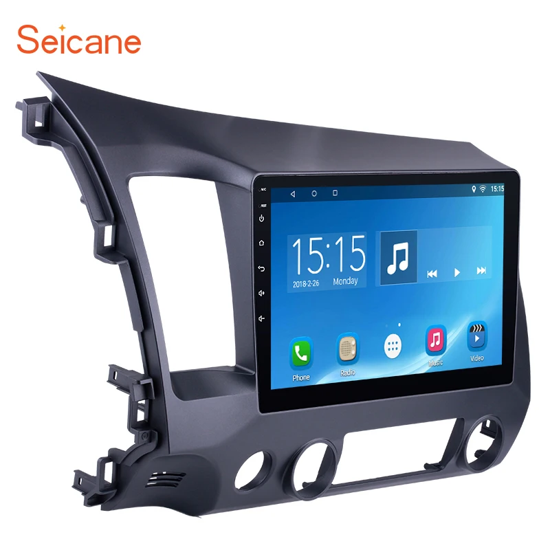 

Seicane Android 6.0/7.1/8.1 10.1 inch Car Radio 2Din Quad-Core HD 1024*600 Tochscreen Multimedia Player For Honda Civic