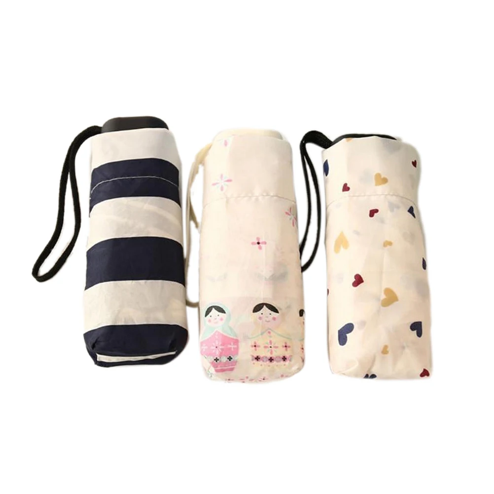 

Mini Windproof Pocket Umbrella Women Sunny and Rainy Mini Fashion Folding Umbrellas
