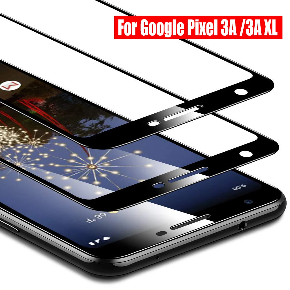 

[1/2 Pack] Google Pixel 3A Screen Protector Full Coverage Tempered Glass Screen Protector for Google Pixel 3A /3A XL
