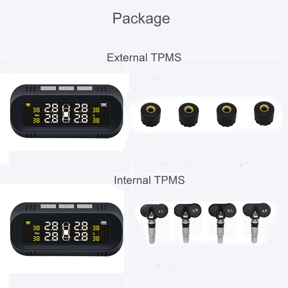 Rospider Солнечный TPMS лобовое стекло автомобильных шин давление сигнализации Монитор системы шин давление умный мониторинг D04W D04N