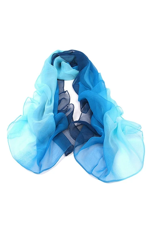blue chiffon wrap