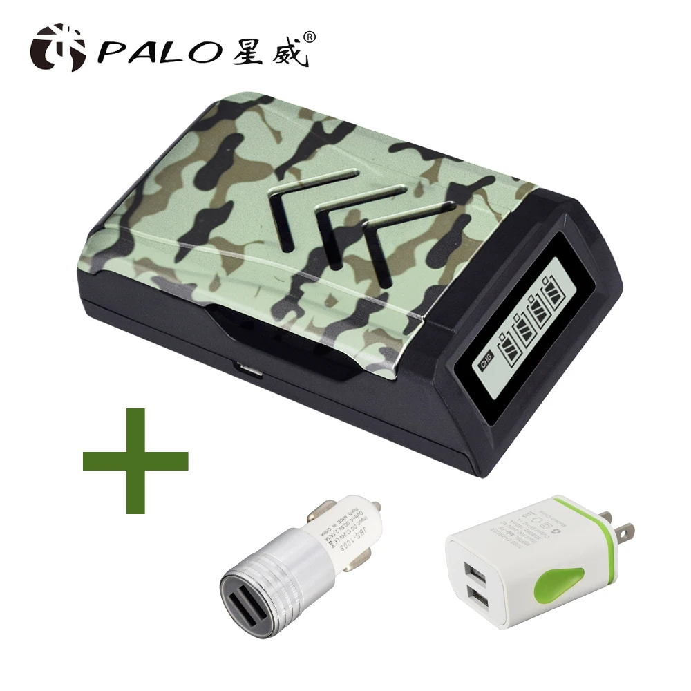 Зарядное устройство palo usb для AA /AAA NIMH NICD аккумуляторных батарей с умным ЖК