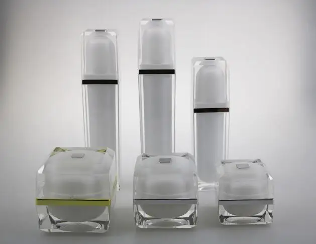 

Factory direct Acrylic Square Crystal Cosmetic Lotion Bottle cream bottle