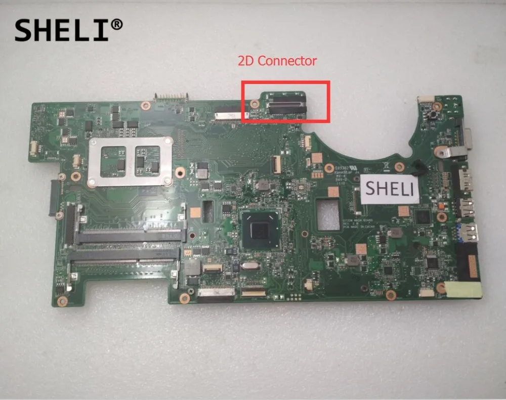 

SHELI For ASUS G73SW Motherboard 2D Connector 60-N31MB1000-C08 4 Memory Slots