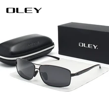 OLEY, мужские поляризованные солнцезащитные очки, алюминиево-магниевые солнцезащитные очки, очки для вождения, прямоугольные Оттенки для мужчин, Oculos masculino, мужские