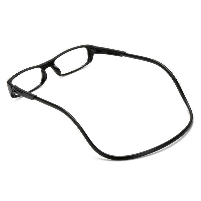 Gafas de lectura con cuello ajustable de silicona Clip colgante en soporte magnético gafas de ojo montura hombres gafas presbiópicas