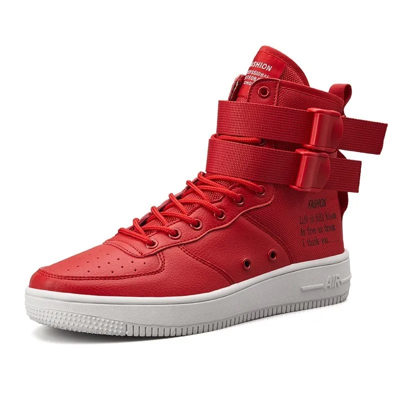 Preise Casual Schuhe Männer 2020 Neue Weiß männer Turnschuhe Herbst Red Schuhe Armee Stiefel Lace Up Wohnungen Atmungs Mode Hüfte hop Männer Schuhe