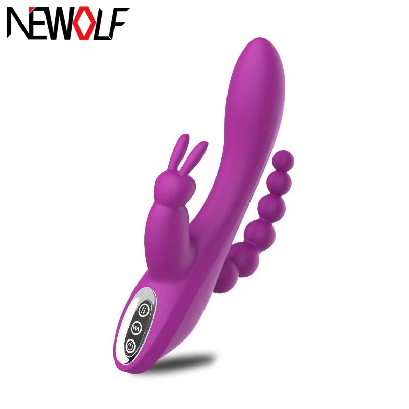 G Spot Кролик Дилдо Вибратор Анальная пробка массаж интимные игрушки для женщин