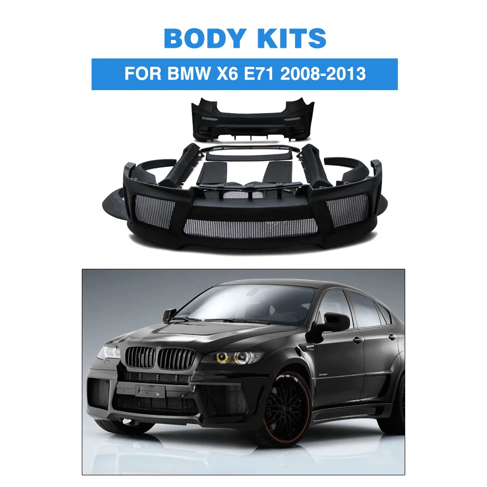 Черные праймеры FRP автомобильные аксессуары комплекты кузова для BMW E71 X6 xDrive 35i 50i