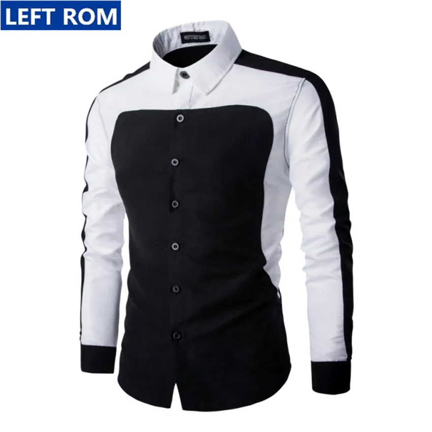 2017 Asian new boutique font b men s b font long sleeves fashion slim luxury is