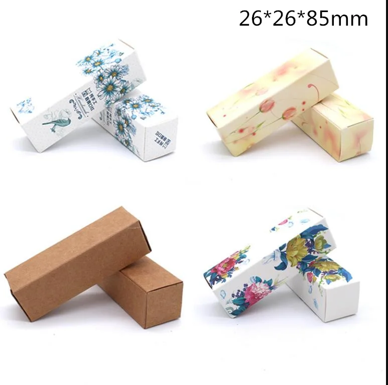 

100 pcs Free Shipping 26*26*85 mm packaging gift bag box Long strip of small box mascara pack bank