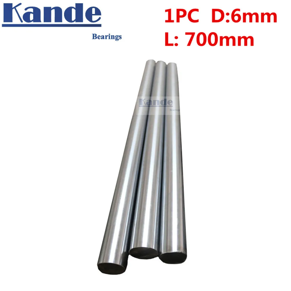

Kande Bearings 1pc d: 6mm 650 700 750 800mm chrome plate 3D printer rod shaft linear shaft chrome plated rod shaft CNC parts