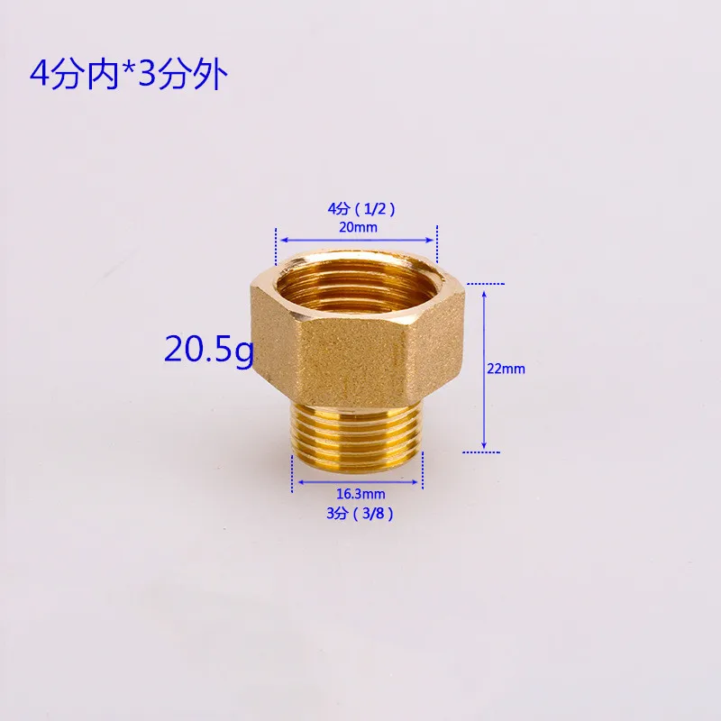1/8 дюйма 1/4 дюйма 3/8 дюйма 1/2 дюйма латунный фитинг с наружной резьбой шестигранный ниппельный соединитель BSP с наружной резьбой быстрый адаптер - Цвет: Within 4X3