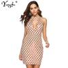 Sexy Plaid sequins summer dress women vintage Black Red office party dress elegant luxury Night club bodycon dresses vestido New ► Photo 3/6
