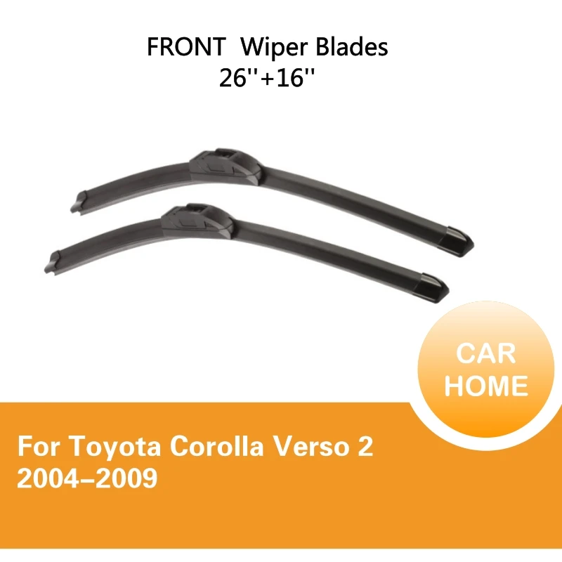Front Wiper Blades For Toyota Corolla Verso 2 2004 2009 Silicone Rubber
