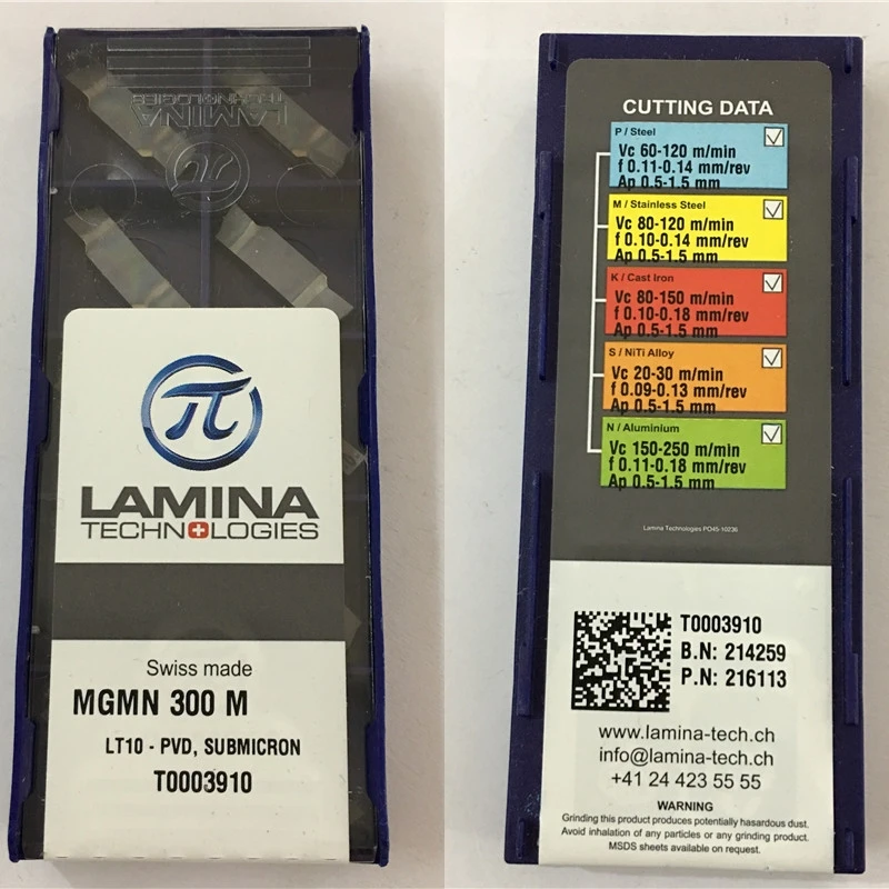MGMN300-M LT10 100% Original LAMINA carbide insert