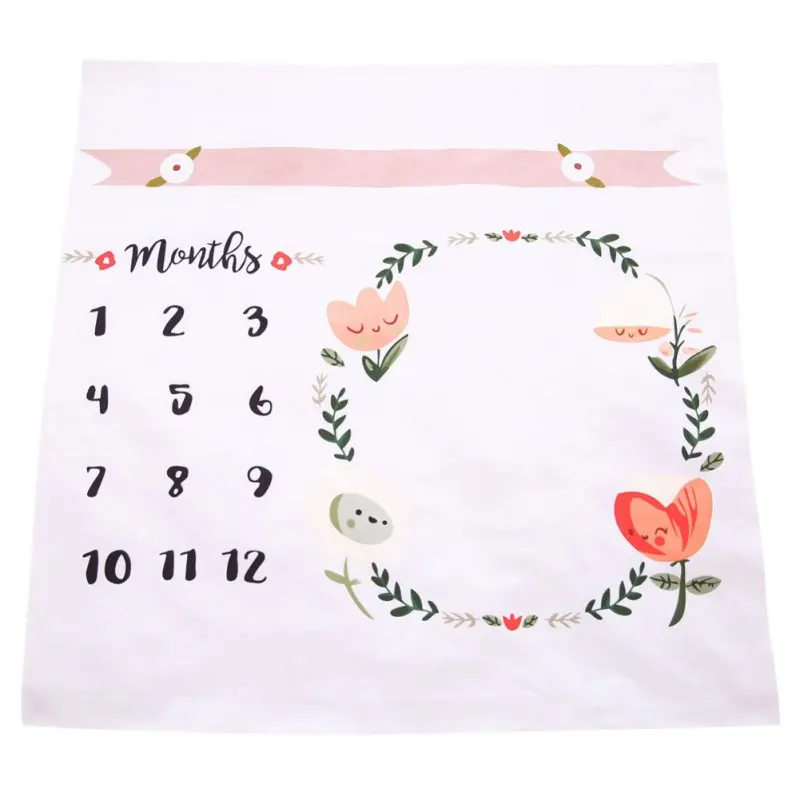 

Newborn Swaddle Baby Blanket Letter Number Photographing Multi-use Cotton/Polyester Play Blanket Infant 100*100CM