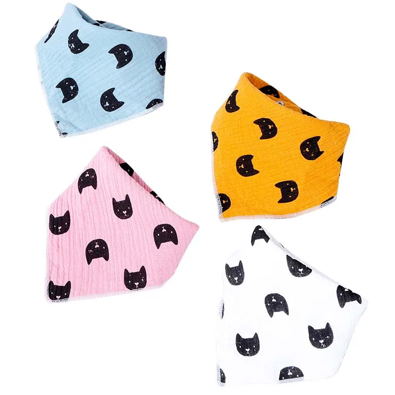 

Fashion Baby Boy Bandana Cotton Bibs Double Layer Triangle Drool Bibs Newborn Burp Cloth Toddler Comfy Feeding Accessories