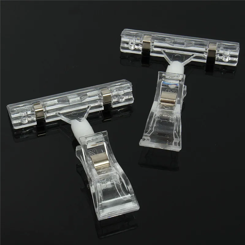 

10pcs Good Quality Clear POP Plastic Sign Display Price Label Tag Promotion Clips Holders In Supermarket Retails 8x11cm