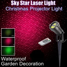 Открытый водонепроницаемый IP65 украшения сада Рождественский лазерный прожектор свет небо душ Звезда проектор Красный и зеленый цвет с RF