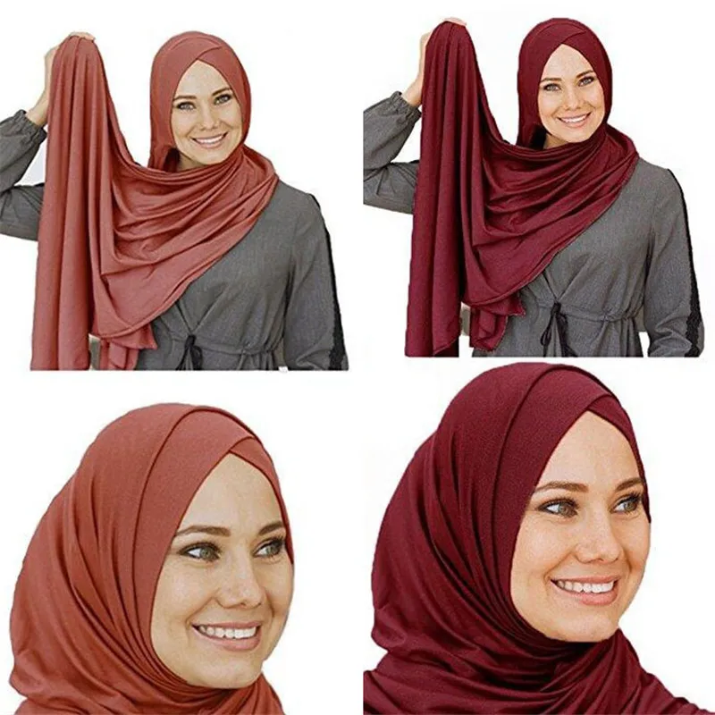 Джерси мгновенный хиджаб готов носить мусульманские хиджабы для женщин мусульманский Внутренний головной убор под шарф арабский головной убор головной платок