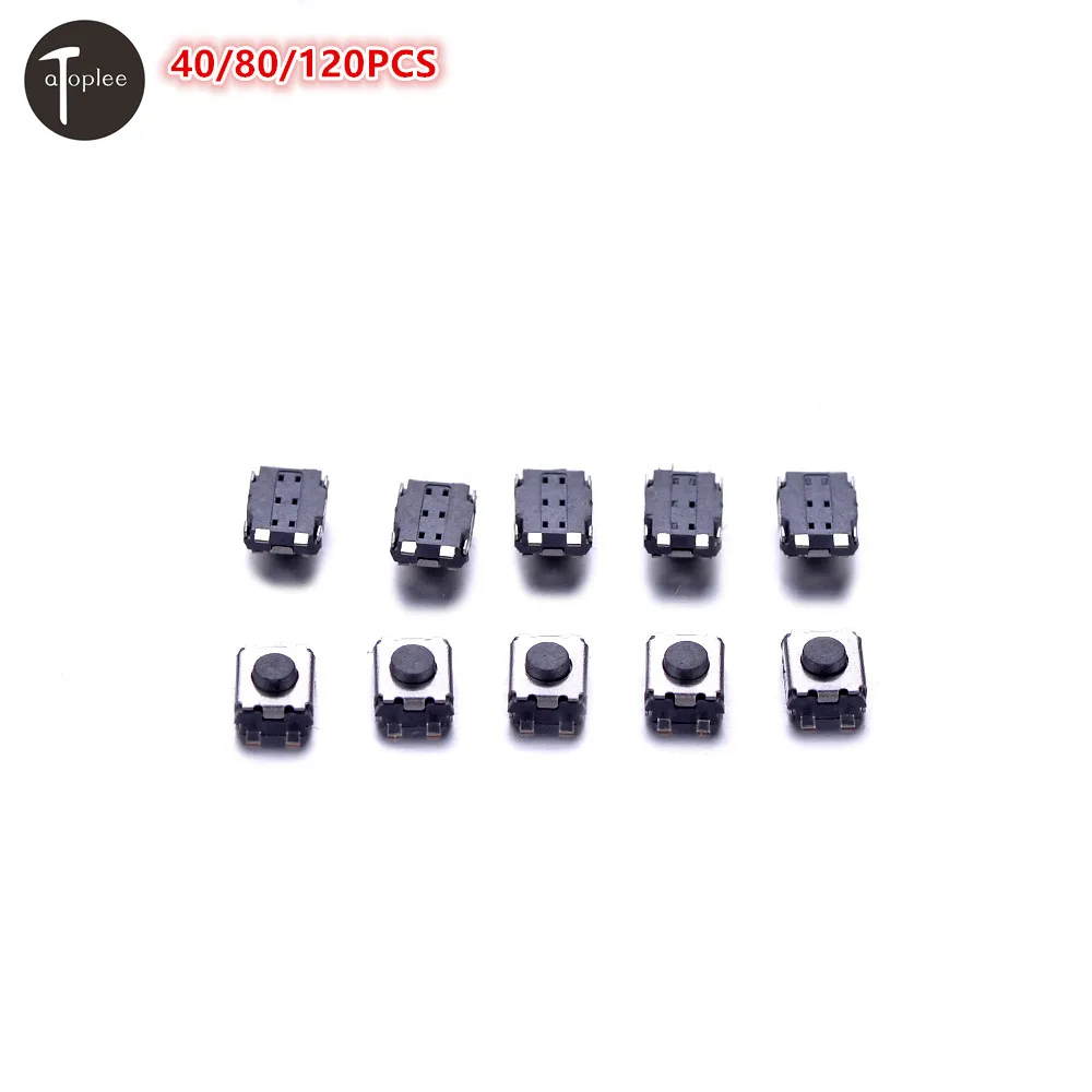 40/80/120 шт пластиковые мини кнопки DC 12V SMD переключатель 4 Pin сенсорный Микро Такт