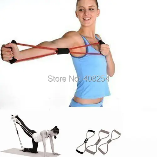 8 shaped chest developer latex chest expander tension band Yoga Pilates