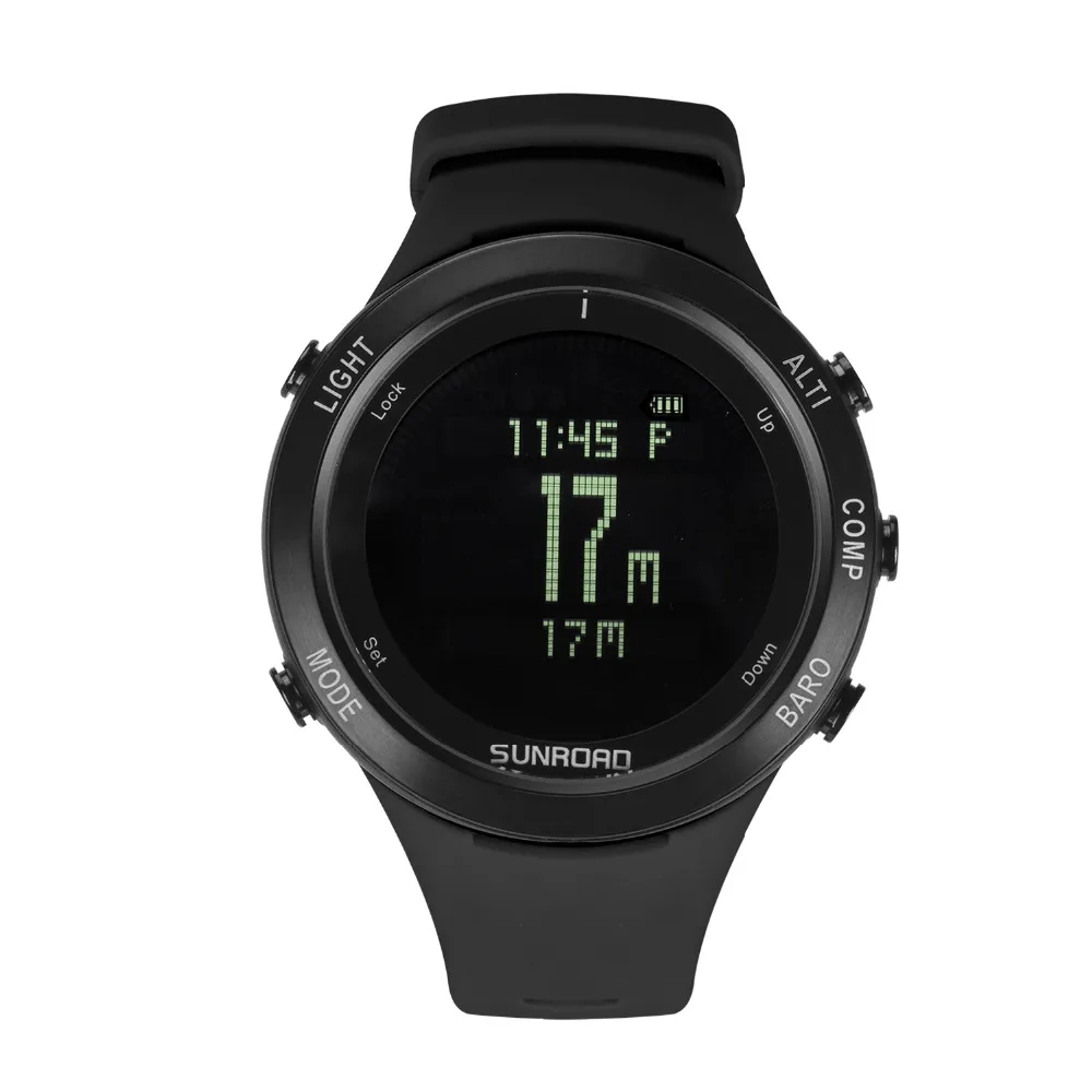 SUNROAD Men Waterproof Heart Rate Barometer Altimeter Compass Digital