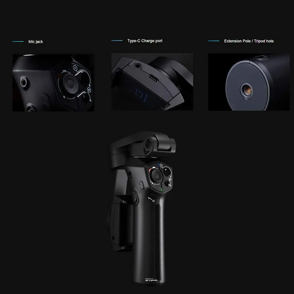  Snoppa Atom 3-Axis Foldable Pocket-Sized Handheld Gimbal Stabilizer for GoPro Wireless Charging Bui - 32980130260