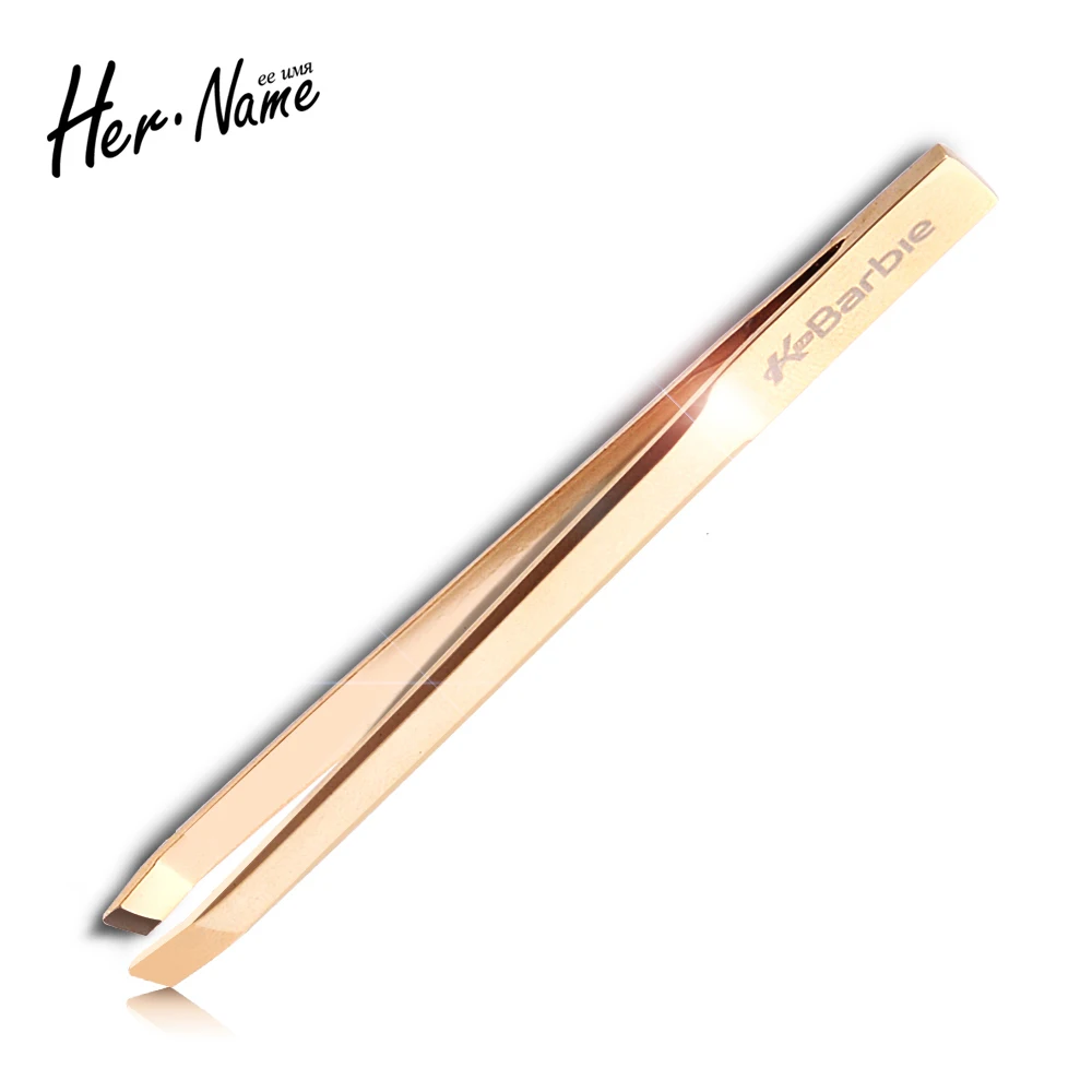 Professional Stainless Steel gold Eyelash Eyebrow Tweezers Face nose