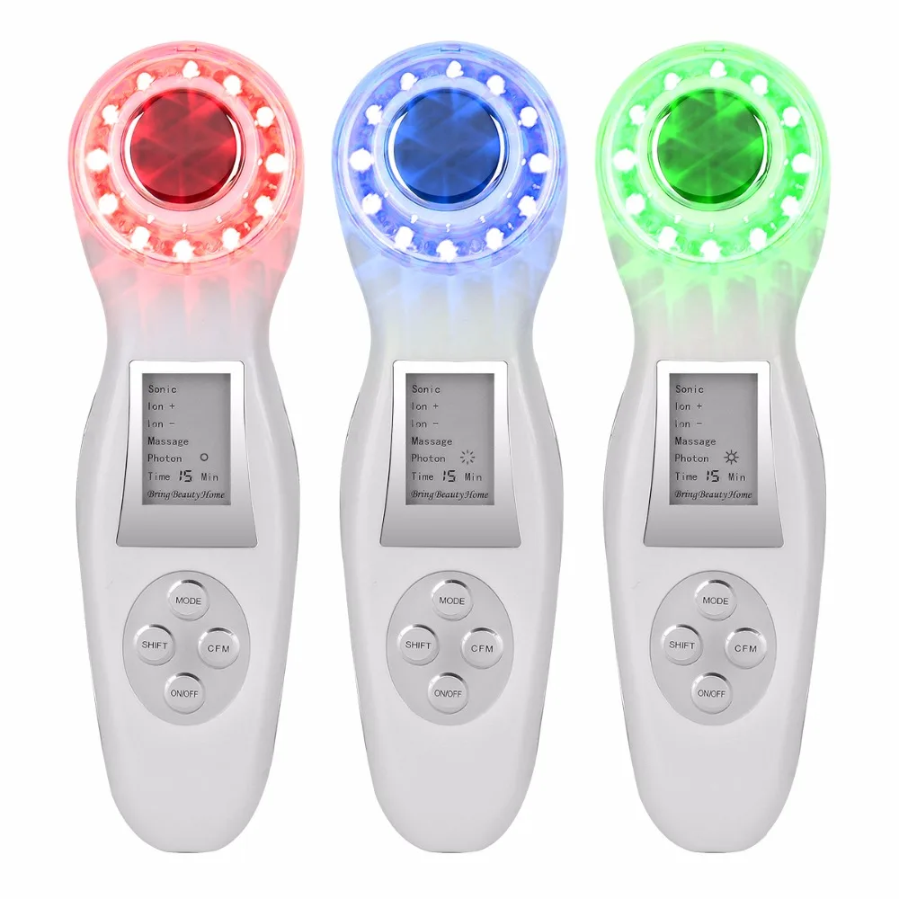3MHz Ultrasonic Facial Massager Galvanic Ionic Face Cleaner 3 Colors