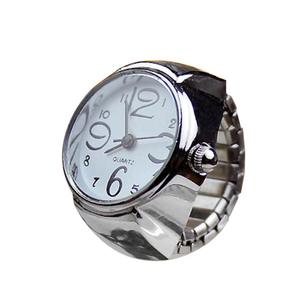 

2018 New Design Dial Quartz Analog Watch Creative Steel Cool Elastic Quartz Finger Ring Watch Bracelet For Women mens Clock TG9