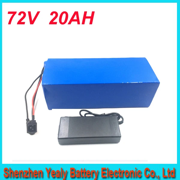 Free customs duty Customized rechargeable 26650 lithium ebike battery 72v 20ah 2500W battery for electric font