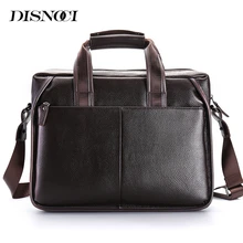 DISNOCI из яловой кожи мужские портфели из натуральной кожи мужские сумки бизнес большой емкости сумка через плечо мужская сумка для ноутбука