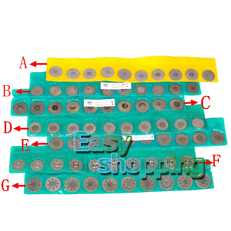 

70pcs Dental Diamond Polishing Wheel Saw Disc Rotary Tool