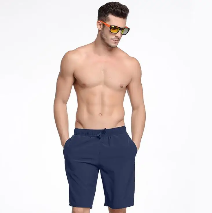 Мужские плавки пляжные шорты, шорты с регулируемыми карманами, однотонные, черные, темно-синие, оранжевые, 3XL