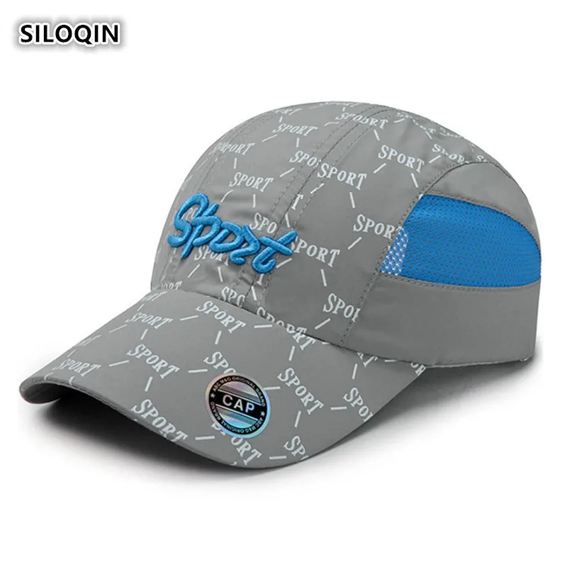 

SILOQIN Summer Quick-drying Girl Ponytail Baseball Caps Adjustable Letter Mesh Trend Boy Summer-camp Sports Sunhat Snapback Cap