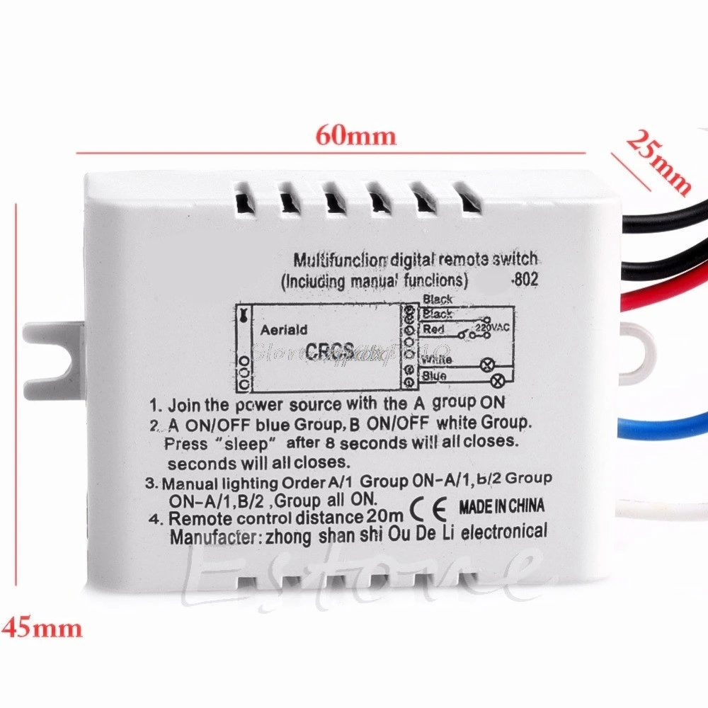 Беспроводной 1/2/3/канал вкл/выкл лампа дистанционное управление переключатель приемник передатчик и Прямая поставка