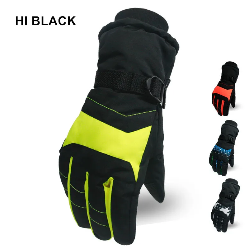 

HI BLACK ski gloves for men women boy girl chid kids Snowboard Gloves Motorcycle Winter Skiing Climbing Waterproof Snow Gloves