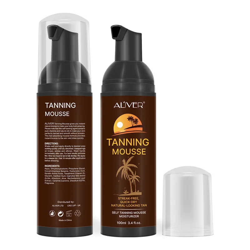 Tanning Mousse Suntan Cream Color Stay Bronze Self Sun Tan Tanning Enhance Day Tanning Cream Bronzer Sunscreen Tanner Lotion