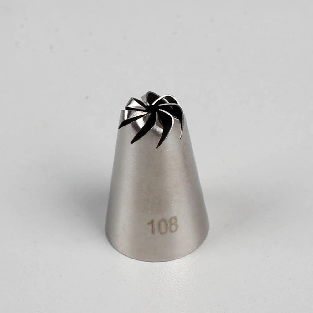 

#108 Stainless steel Icing Nozzle Decorating Tip Cake Craft Pastry Decor Tool